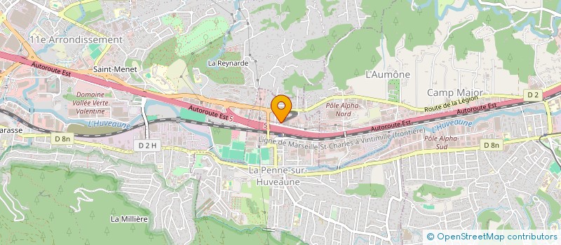 localisation de l'entreprise CVL  LA PENNE-SUR-HUVEAUNE