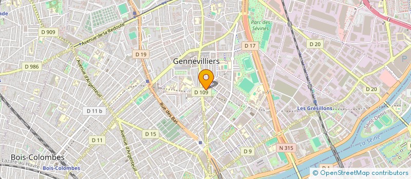 localisation de l'entreprise CVM à GENNEVILLIERS