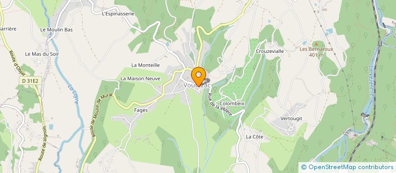 localisation de l'entreprise CVP07  VOUTEZAC