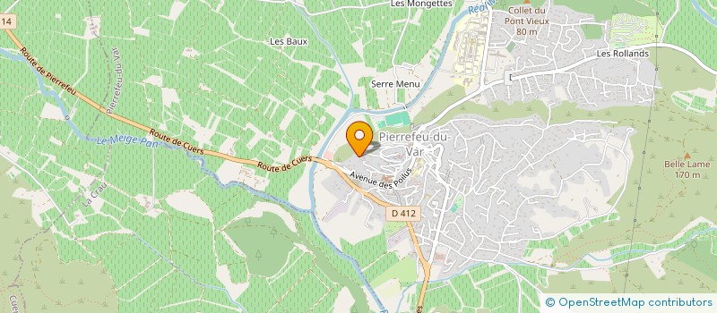 localisation de l'entreprise CVR ALU PVC à PIERREFEU-DU-VAR