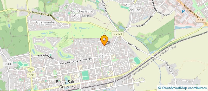 localisation de l'entreprise CVS.  BUSSY-SAINT-GEORGES