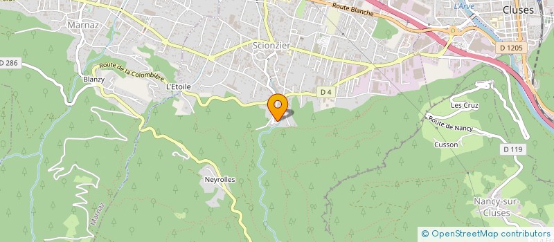 localisation de l'entreprise CVS HOTELLERIE à SCIONZIER