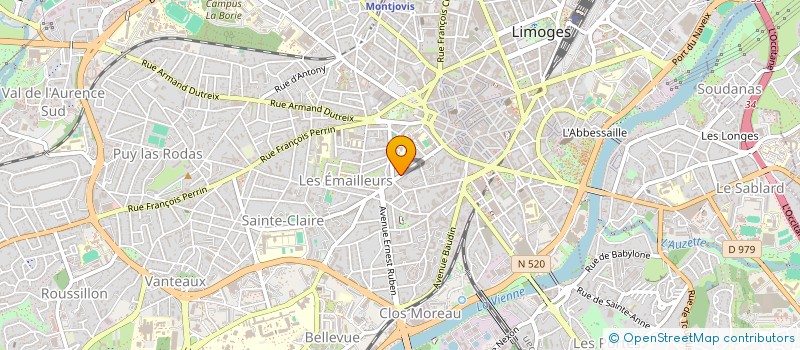 localisation de l'entreprise CVS VENTENAT à LIMOGES