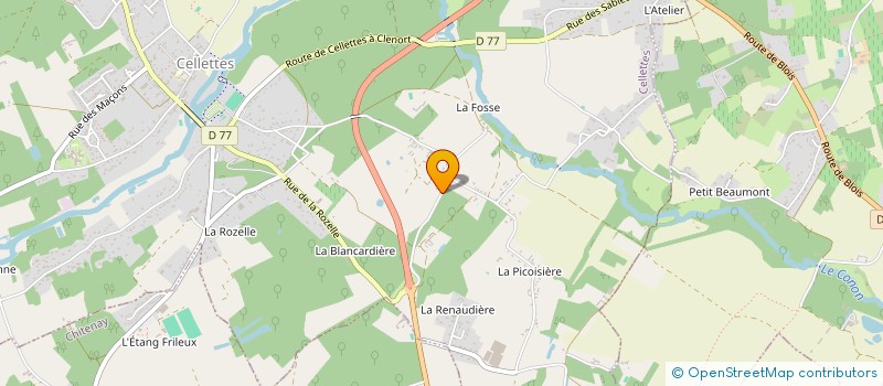 localisation de l'entreprise CVT RETAIL.GROUPE à CELLETTES