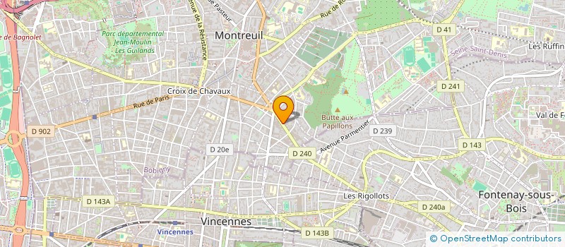 localisation de l'entreprise CW DIFFUSION à MONTREUIL