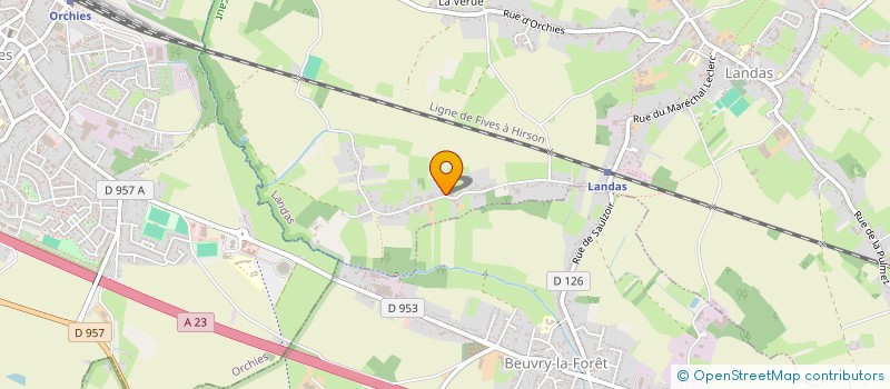 localisation de l'entreprise CX THELU  LANDAS