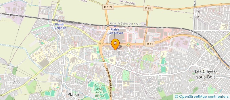 localisation de l'entreprise CY TRANSPORT à PLAISIR