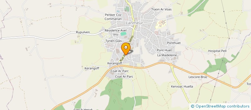 localisation de l'entreprise CYA BOIS à LANMEUR