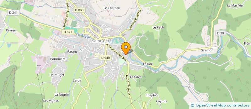 localisation de l'entreprise CYAL  SAINT-CERE