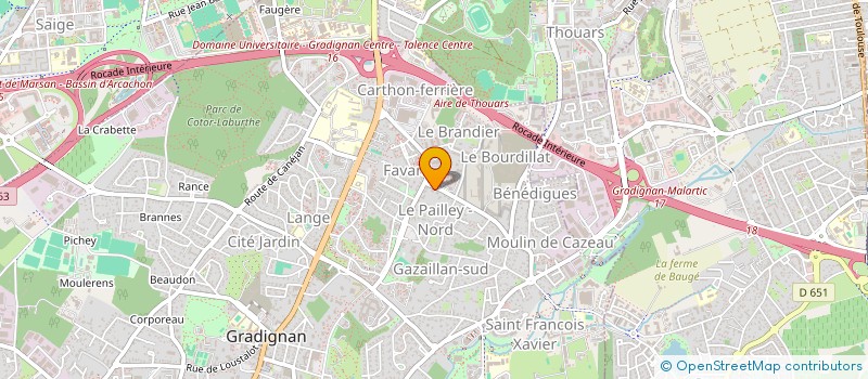 localisation de l'entreprise CYANE  GRADIGNAN