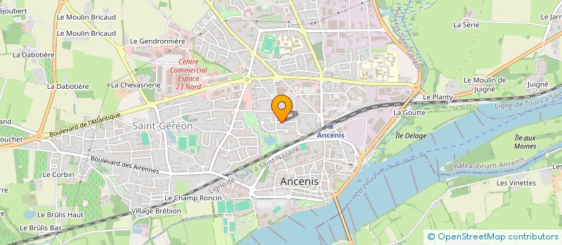 localisation de l'entreprise CYANEL IMMO  ANCENIS-SAINT-GEREON