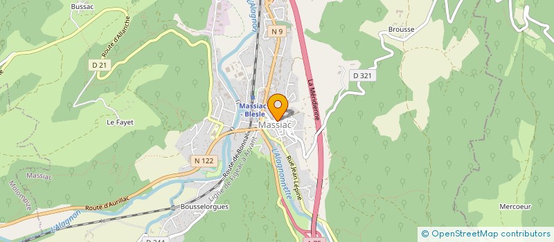localisation de l'entreprise CYB'IMAGE à MASSIAC