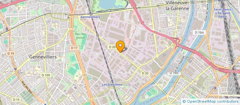 localisation de l'entreprise CYB STORES à GENNEVILLIERS