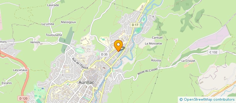 localisation de l'entreprise CYB3R TECH à AURILLAC