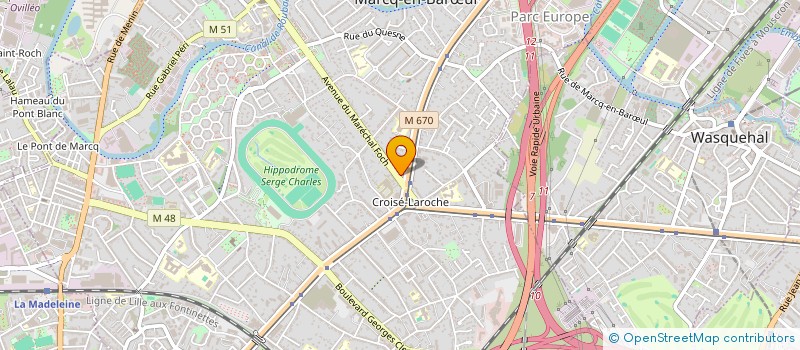 localisation de l'entreprise CYBEL à MARCQ-EN-BARŒUL