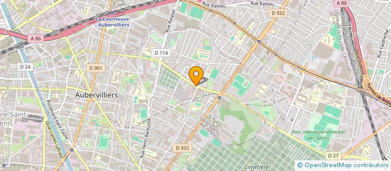 localisation de l'entreprise CYBELE à AUBERVILLIERS