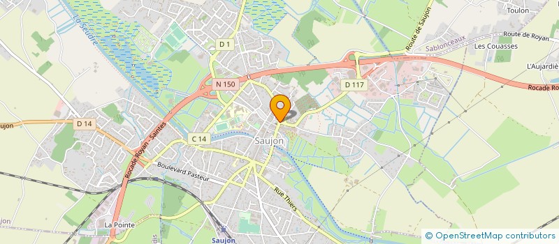 localisation de l'entreprise CYBELLIA  SAUJON