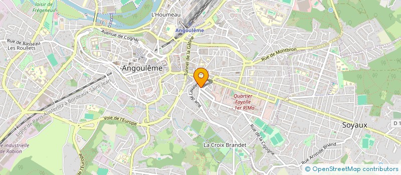 localisation de l'entreprise CYBER 2 à ANGOULEME