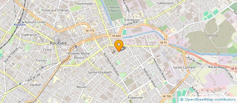 localisation de l'entreprise CYBER BISTROT à ROUBAIX