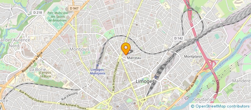 localisation de l'entreprise CYBER CAFE CHAKROUN à LIMOGES