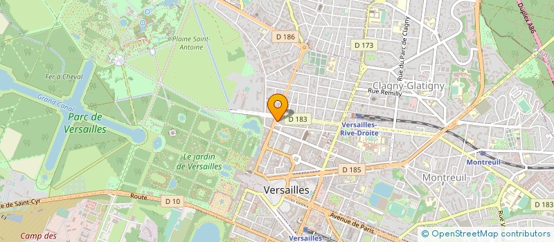 localisation de l'entreprise CYBER IMMO à VERSAILLES