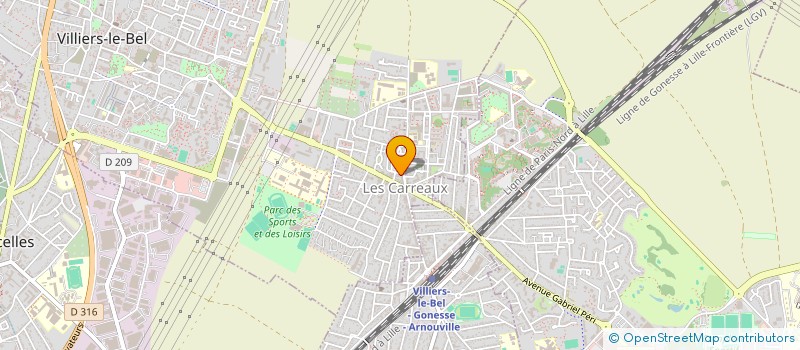 localisation de l'entreprise CYBER PHONE CENTER à VILLIERS-LE-BEL