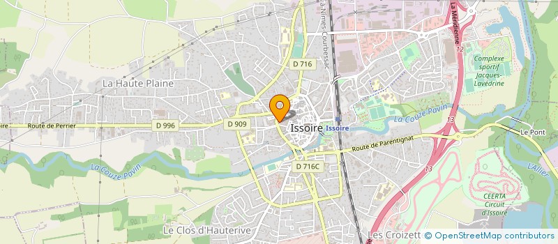 localisation de l'entreprise CYBER STORE INFORMATIQUE à ISSOIRE