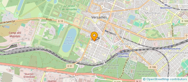 localisation de l'entreprise CYBERAM à VERSAILLES