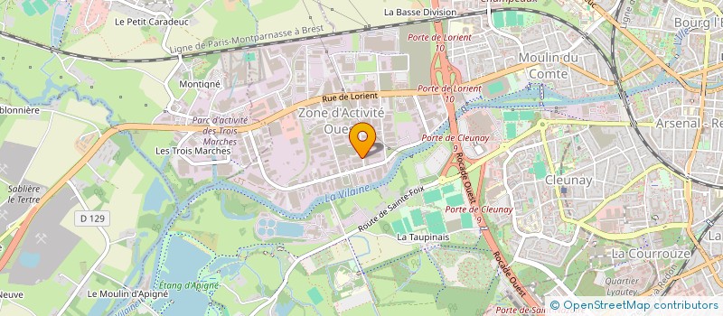 localisation de l'entreprise CYBERBRAIN à RENNES