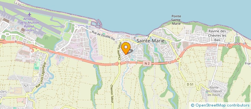 localisation de l'entreprise CYBERCAFE DU VERGER à SAINTE-MARIE