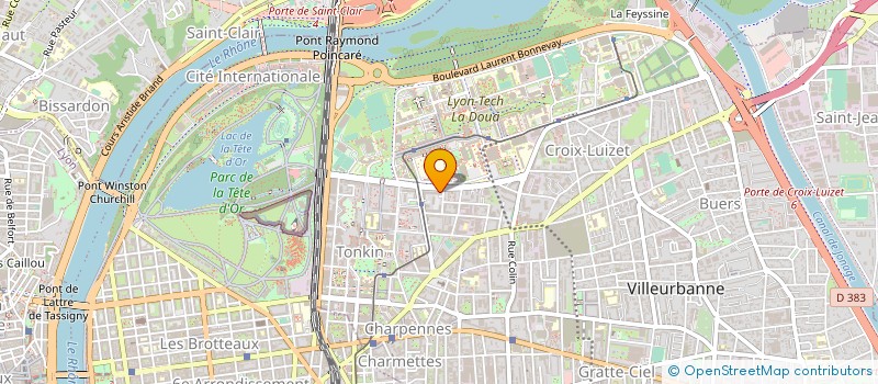 localisation de l'entreprise CYBERCITE  VILLEURBANNE