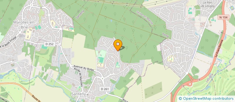 localisation de l'entreprise CYBERFILIA  SANTENY