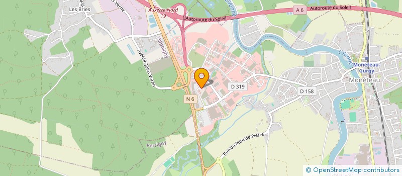 localisation de l'entreprise CYBERGLACE à MONETEAU
