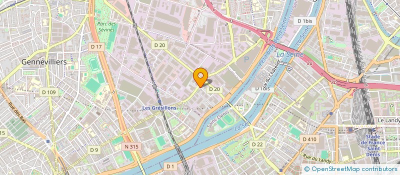 localisation de l'entreprise CYBERIS.COM  GENNEVILLIERS