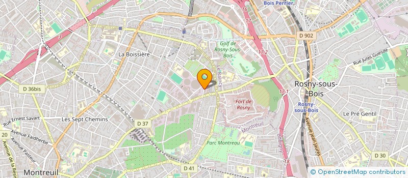 localisation de l'entreprise CYBERLINE à MONTREUIL