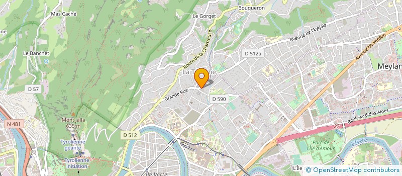 localisation de l'entreprise CYBERMAT  LA TRONCHE