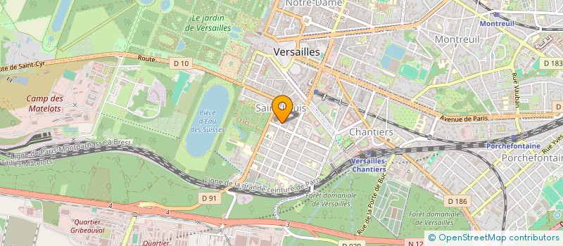 localisation de l'entreprise CYBERNOS à VERSAILLES