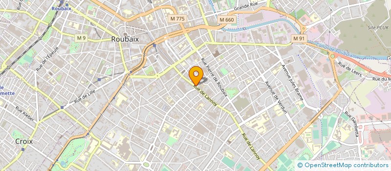 localisation de l'entreprise CYBERPHONE à ROUBAIX