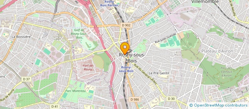localisation de l'entreprise CYBERPHONE à ROSNY-SOUS-BOIS