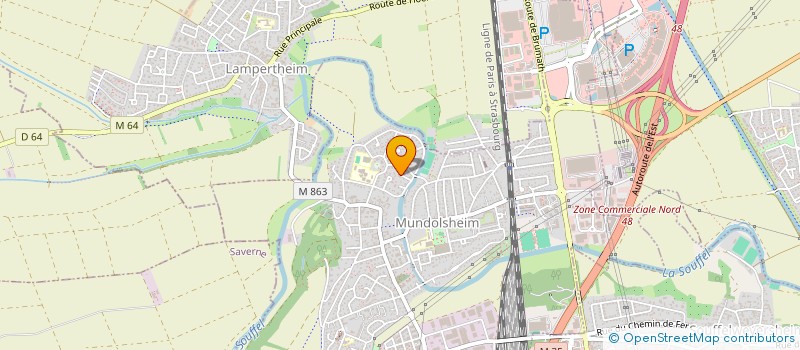 localisation de l'entreprise CYBERPRINT SARL à MUNDOLSHEIM