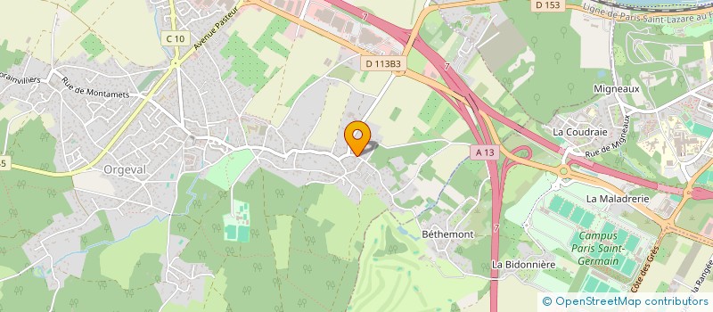 localisation de l'entreprise CYBERSEC AT HAND à ORGEVAL