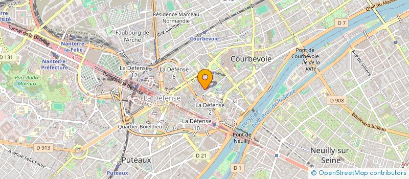 localisation de l'entreprise CYBERSUP à COURBEVOIE