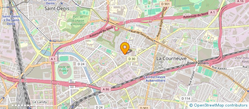 localisation de l'entreprise CYBERTOUR à LA COURNEUVE