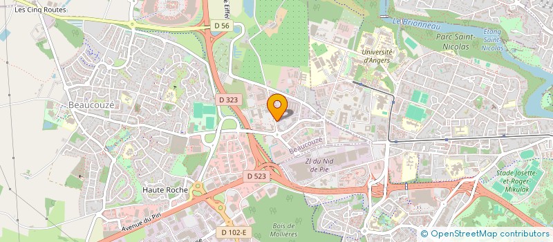 localisation de l'entreprise CYBERVIA SAS à BEAUCOUZE