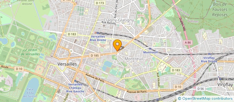localisation de l'entreprise CYBOR à VERSAILLES