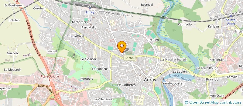 localisation de l'entreprise CYBORG à AURAY