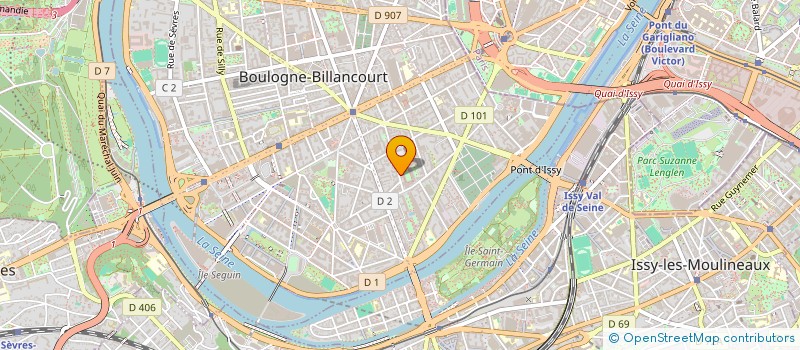 localisation de l'entreprise CYBOUSOFT à BOULOGNE-BILLANCOURT