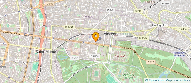 localisation de l'entreprise CYCA à VINCENNES