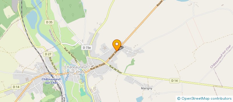 localisation de l'entreprise CYCALINE  CHATEAUNEUF-SUR-CHER