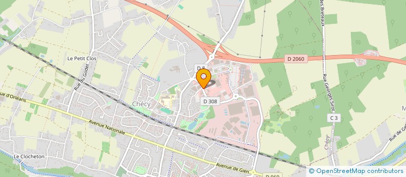 localisation de l'entreprise CYCHARLES  CHECY